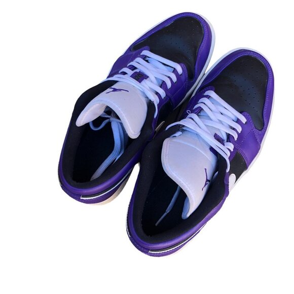 NIKE Air Jordan 1 Low Court Purple Black Size 10 - Picture 8 of 11